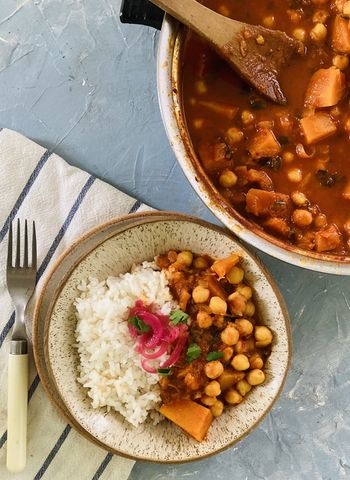 Curry de garbanzos