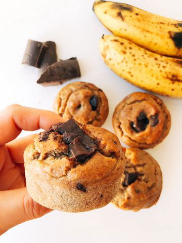 Muffins de Banana y Chocolate