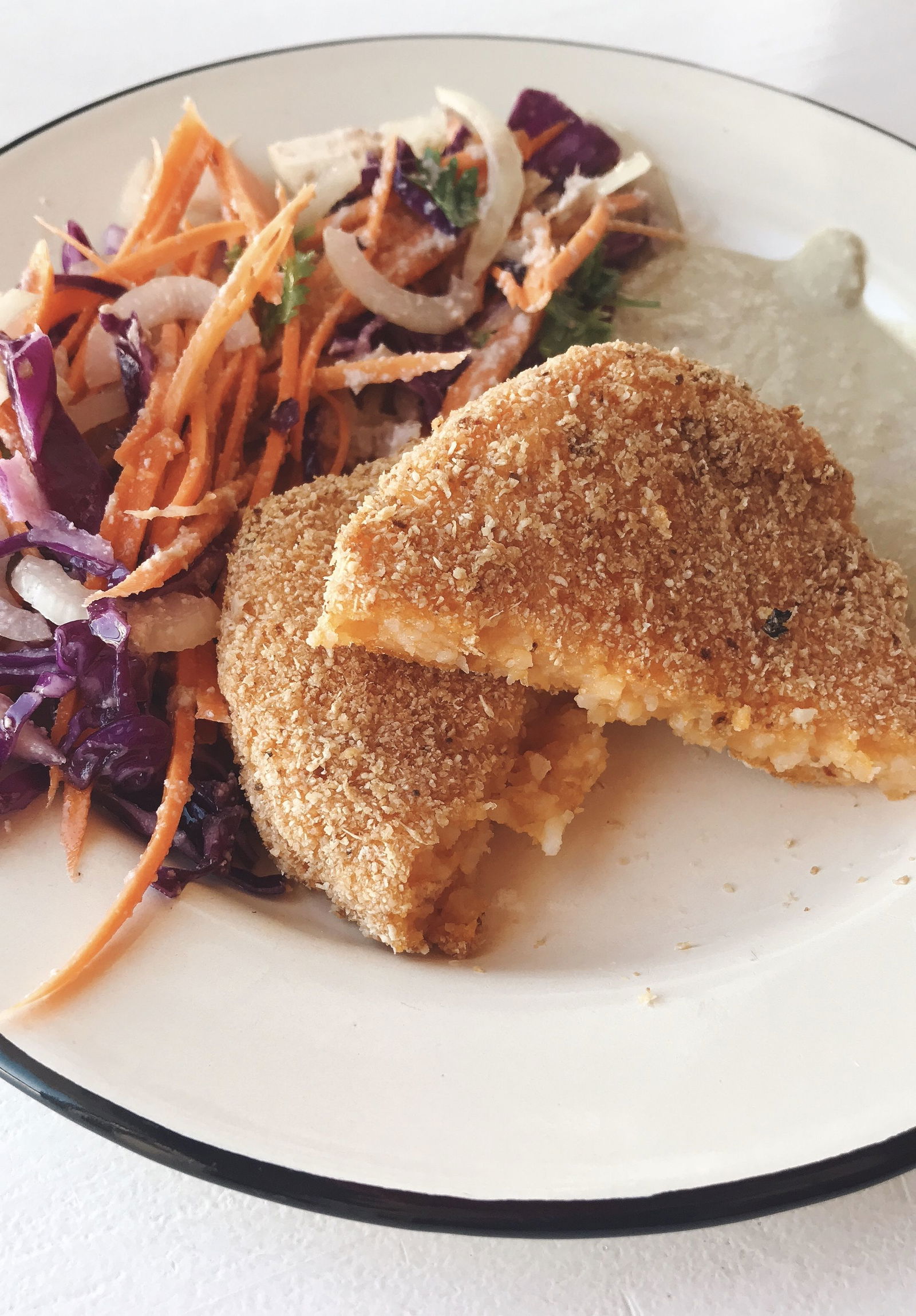 Milanesas vegetarianas a base de arroz