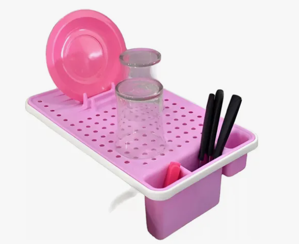 Secaplatos Plástico ROSADO 22x35 Cocina 