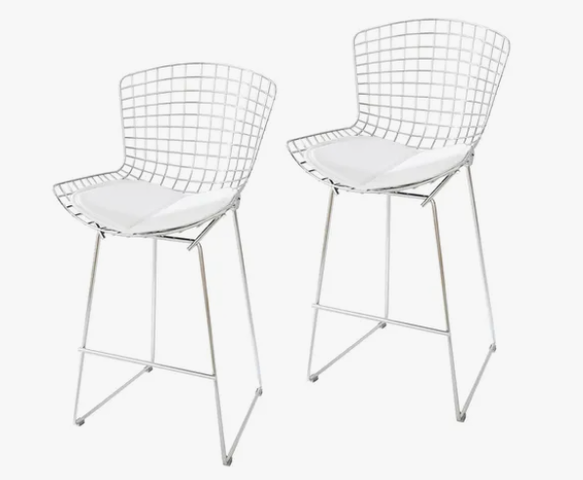 Banqueta Silla Alta Comedor Cocina Cromada Moderna