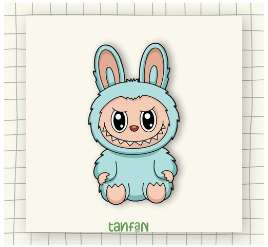 Labubu - Tatuajes temporales