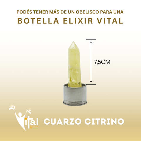REPUESTO PARA BOTELLA OBELISCO 7.5CM CUARZO CITRINO