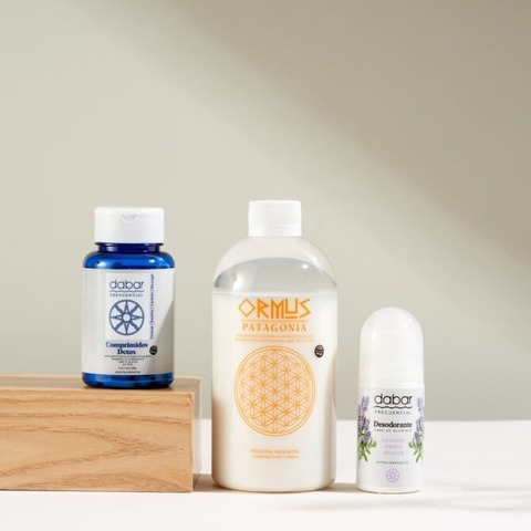 Kit Detox: Ormus Patagonia, Desodorante sin Aluminio y Comprimidos Detox