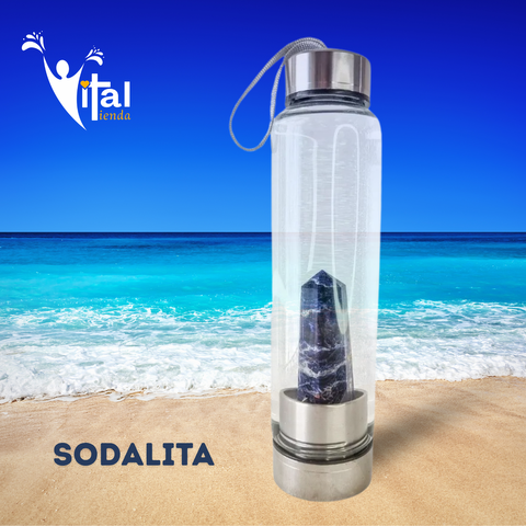 BOTELLA OBELISCO ELIXIR VITAL SODALITA 10CM