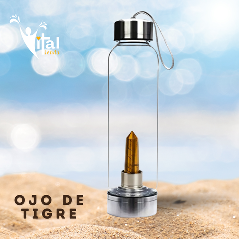 BOTELLA OBELISCO ELIXIR VITAL OJO DE TIGRE 7.5CM