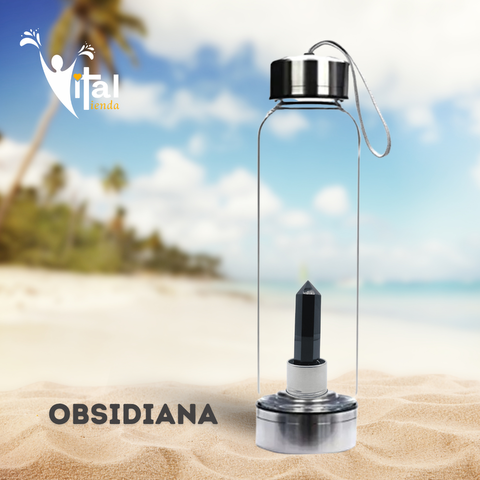 BOTELLA OBELISCO ELIXIR VITAL OBSIDIANA 7.5CM