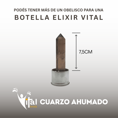 REPUESTO PARA BOTELLA OBELISCO 7.5CM CUARZO AHUMADO