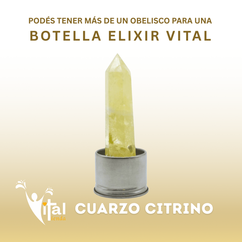 REPUESTO PARA BOTELLA OBELISCO 10CM CUARZO CITRINO