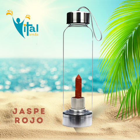 BOTELLA OBELISCO ELIXIR VITAL JASPE ROJO 7.5CM