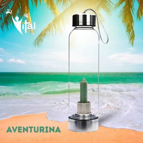 BOTELLA OBELISCO ELIXIR VITAL AVENTURINA 7.5CM