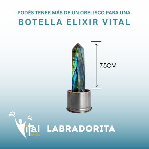 REPUESTO PARA BOTELLA OBELISCO 7.5CM LABRADORITA