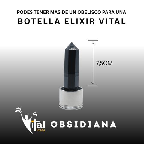 REPUESTO PARA BOTELLA OBELISCO 7.5CM OBSIDIANA