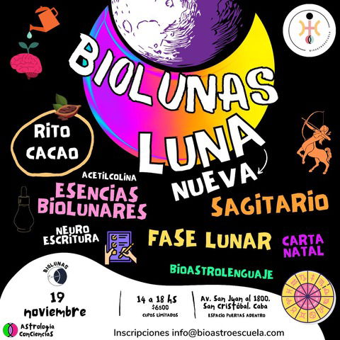 ENCUENTRO LUNA NUEVA EN SAGITARIO - BIOLUNAS PRESENCIAL