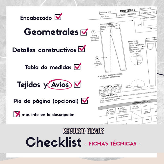 #1 Check list para Fichas Técnicas