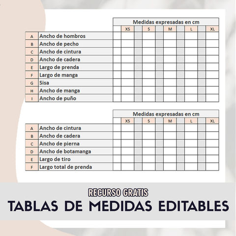 #3 Tabla de Medidas en Excel (para diseño de moda)