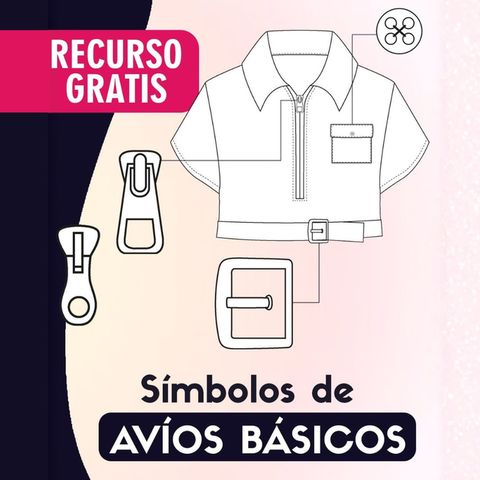 #6 Símbolos para Geometrales de moda (botón + tiracierres + hebilla)