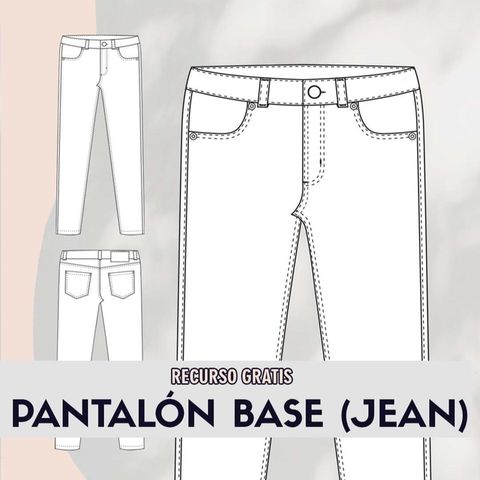 #8 Geometral de Pantalón Base (editable)