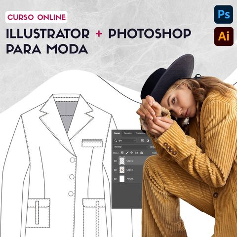 Illustrator + Photoshop para moda