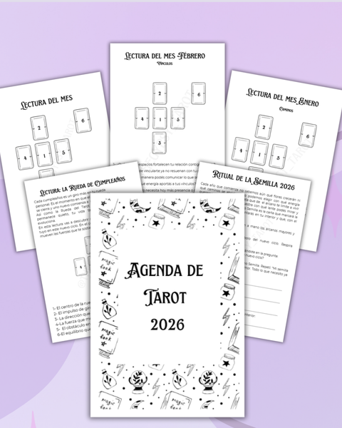 Agenda de Tarot 2026 negra