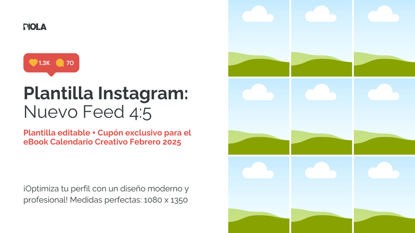 Plantilla Instagram: nuevo feed 4:5