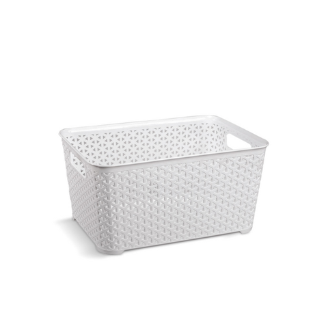 Cesto Ratán Rectangular Chico Sin Tapa
