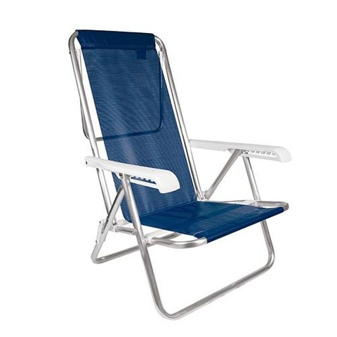 Silla Reclinable de 8 Posiciones - Alumuminio - Sannet - Azul Marino