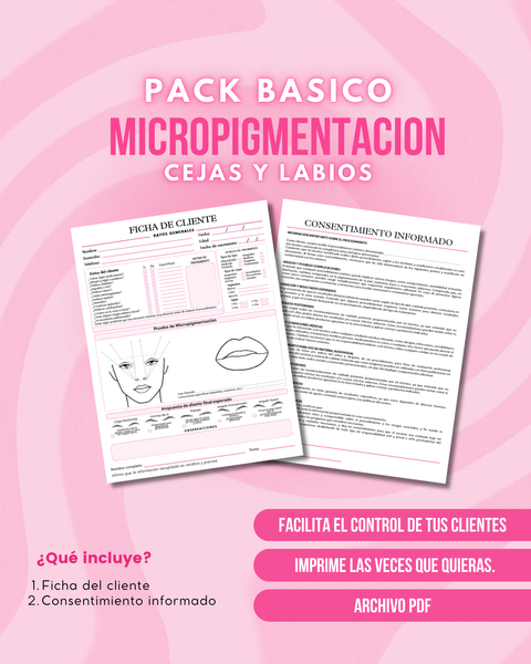 Pack basico Micropigmentación de Cejas y Labios