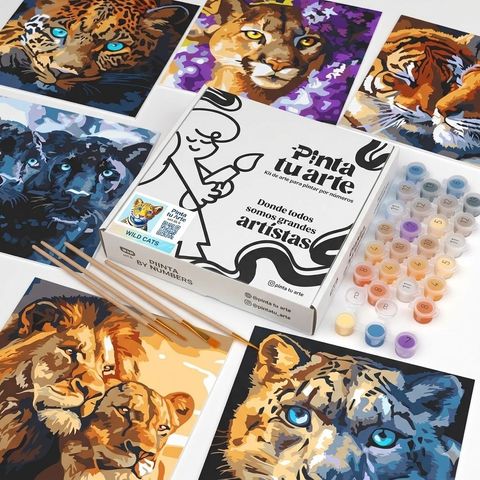 E2 - Felinos (Kit de 6 Lienzos) 