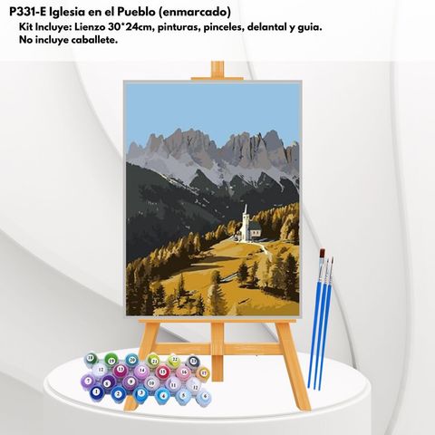 P331-E Iglesia en el Pueblo (enmarcado)