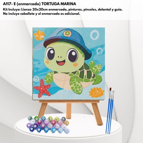 A117-E Tortuga Marina (enmarcado)