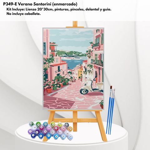 P349-E Verano Santorini (Enmarcado)