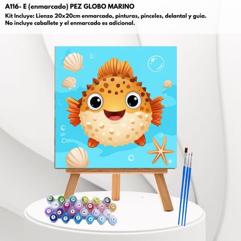 P116-E Pez Globo Marino (ENMARCADO)
