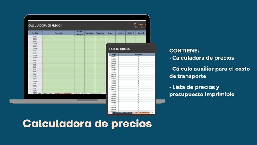 PLANILLA CALCULADORA DE PRECIOS