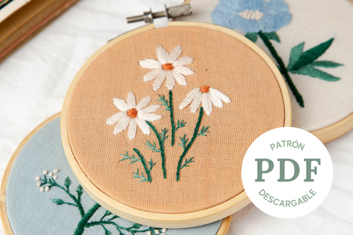 Patrón de Bordado de Florcitas de la Pradera 