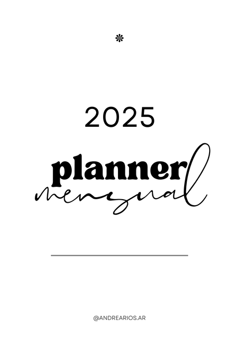 planner mensual - 2025