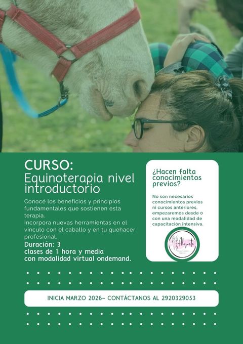 EQUINOTERAPIA (IACC) NIVEL INTRODUCTORIO   +    EBOOK DE REGALO  