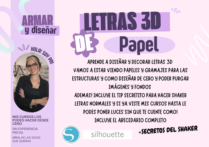 Letras 3D simples y con Shaker 