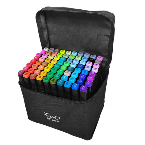 Marcadores 80ps más algunas láminas para colorear A4