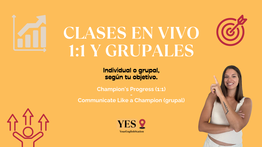 Clases en vivo 1:1 y grupales 👩🏼‍💻🗣️🏆
