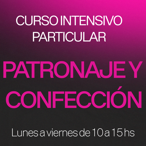  Curso Intensivo particular de patronaje y confección en una semana