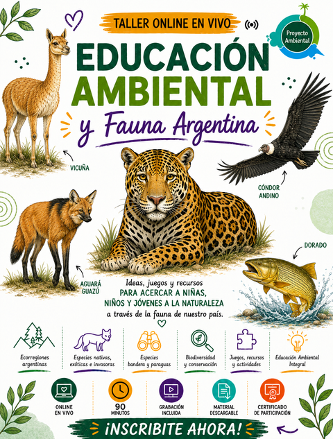 Taller online: Educación Ambiental y Fauna Argentina