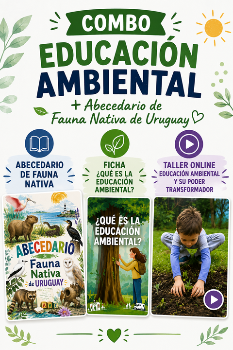 Combo: Abecedario nativo y educación ambiental Uruguay