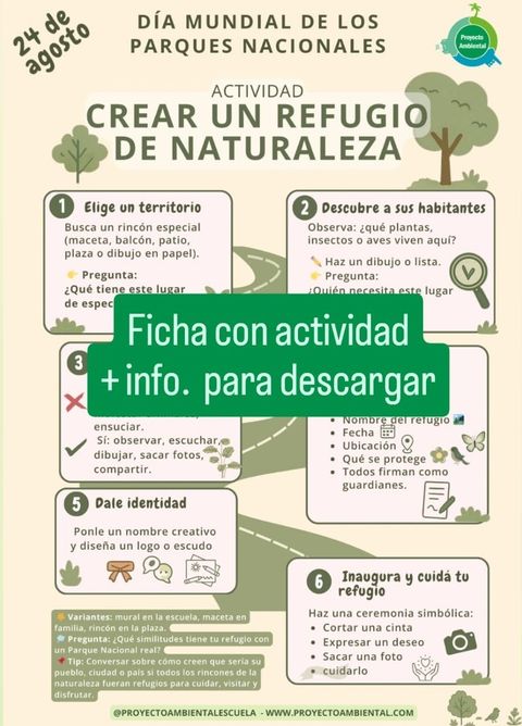 Ficha actividad: Crear un refugio de Naturaleza