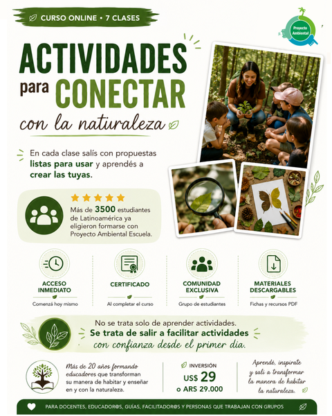 Actividades listas para conectar con la naturaleza (curso online • 7 clases)