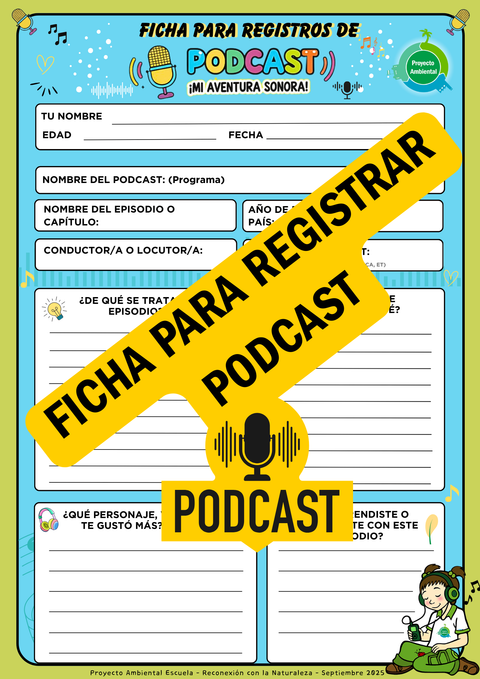 Ficha para registrar Podcast