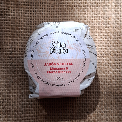 Jabón Vegetal - Línea Esencial - Manzana y Flores Blancas