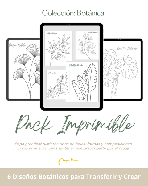 PACK DE HOJAS: Diseños para aplicar textura y volumen