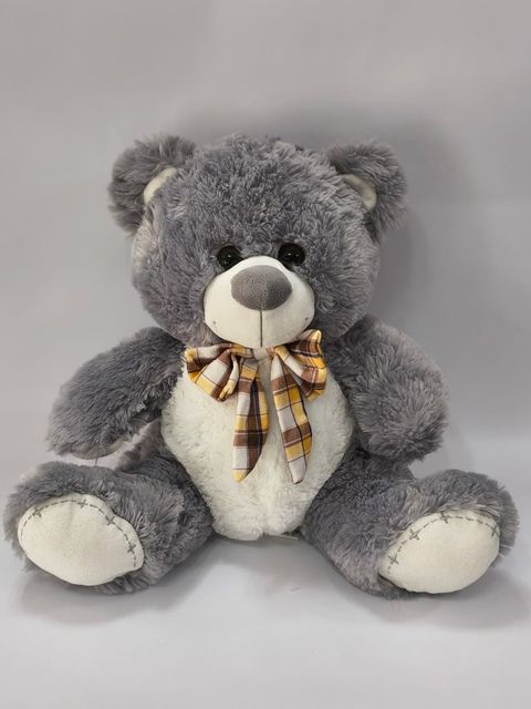 Oso con Moño ( de 30 cm sentado) marrón - gris o violeta