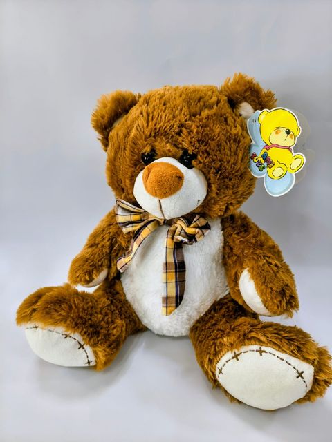 Oso con moño sentado Marrón ( de 60 cm sentado) 